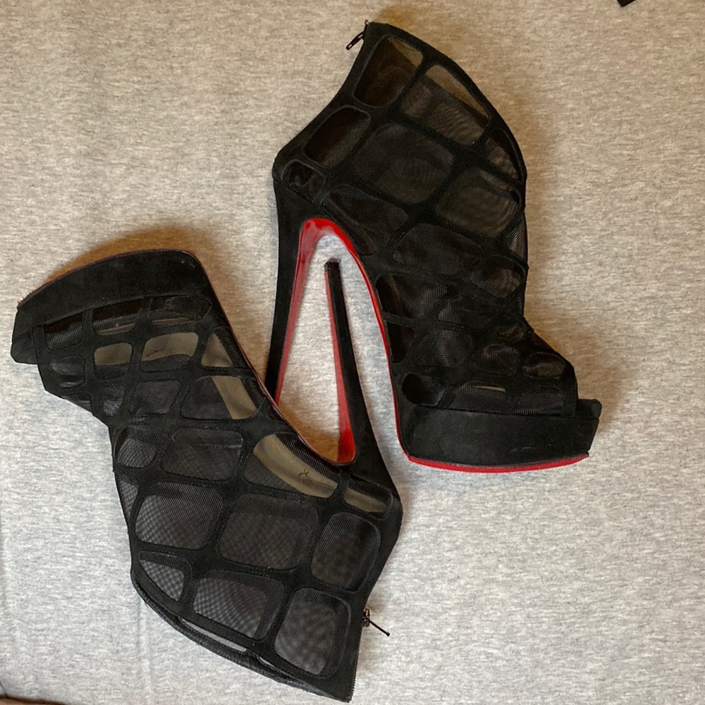 Christian Louboutin Peep Toe Platform Heel